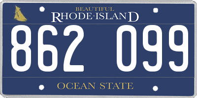 RI license plate 862099
