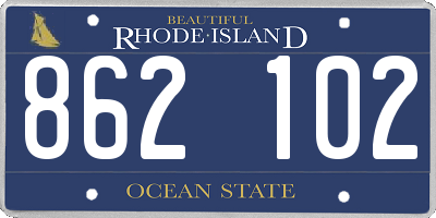 RI license plate 862102