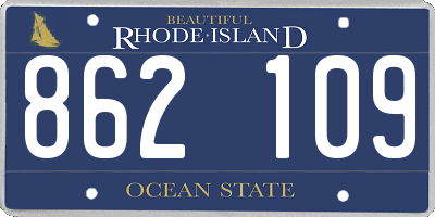 RI license plate 862109