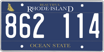 RI license plate 862114