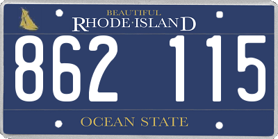 RI license plate 862115
