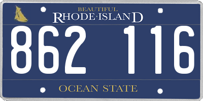 RI license plate 862116