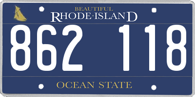 RI license plate 862118