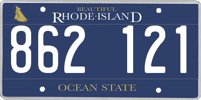 RI license plate 862121