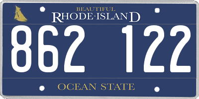 RI license plate 862122