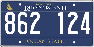 RI license plate 862124