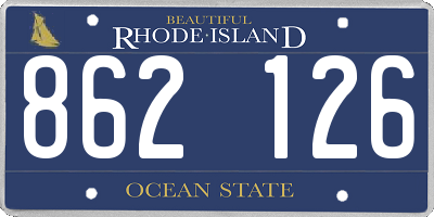 RI license plate 862126