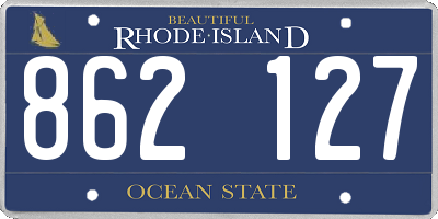 RI license plate 862127