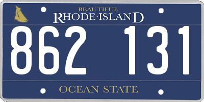 RI license plate 862131