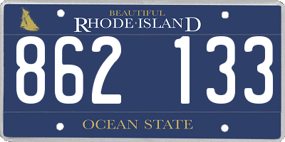 RI license plate 862133