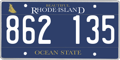 RI license plate 862135