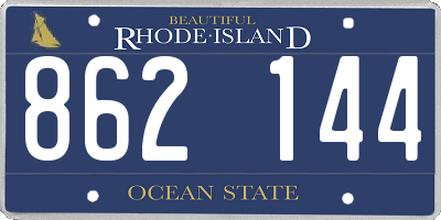 RI license plate 862144