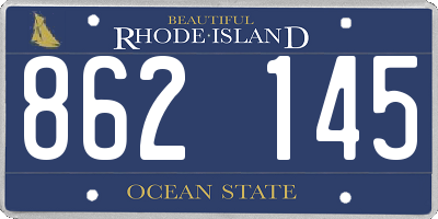 RI license plate 862145