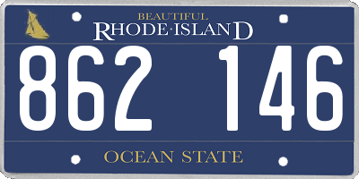 RI license plate 862146