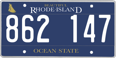 RI license plate 862147