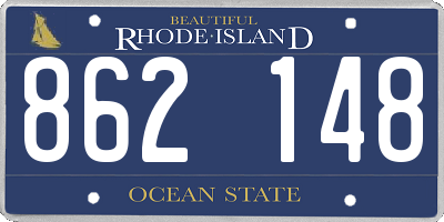 RI license plate 862148