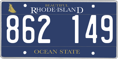 RI license plate 862149