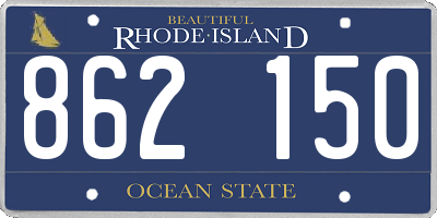 RI license plate 862150