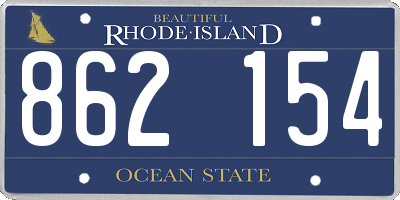 RI license plate 862154