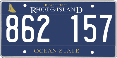 RI license plate 862157