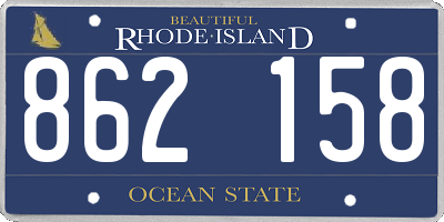RI license plate 862158