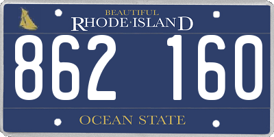RI license plate 862160