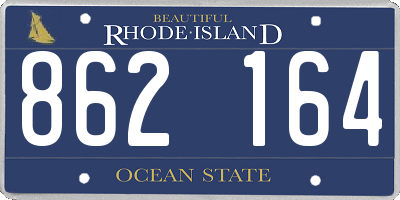 RI license plate 862164