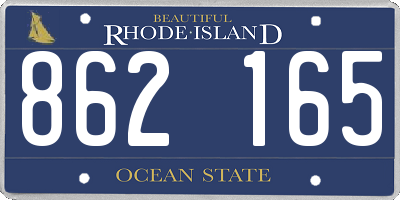 RI license plate 862165