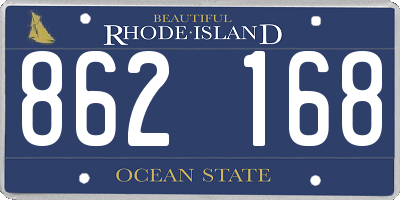 RI license plate 862168