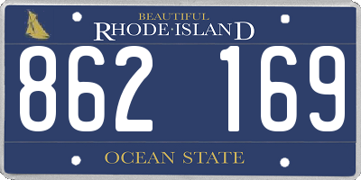 RI license plate 862169
