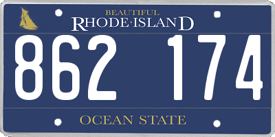 RI license plate 862174