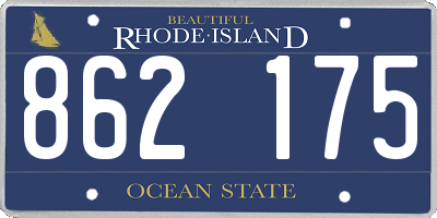 RI license plate 862175
