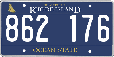 RI license plate 862176