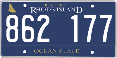 RI license plate 862177