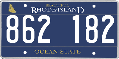 RI license plate 862182