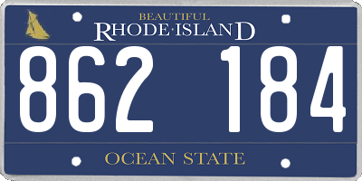 RI license plate 862184