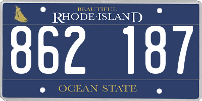 RI license plate 862187