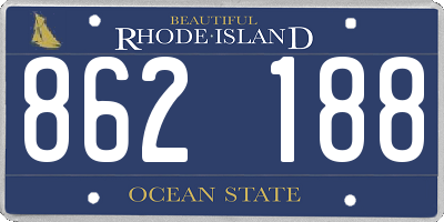 RI license plate 862188