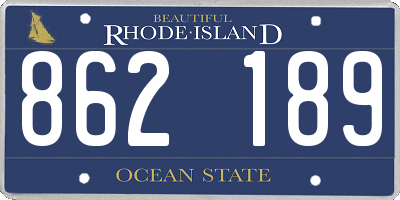 RI license plate 862189