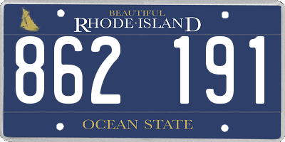 RI license plate 862191