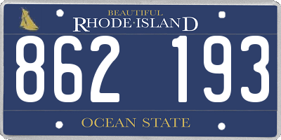 RI license plate 862193