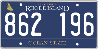 RI license plate 862196