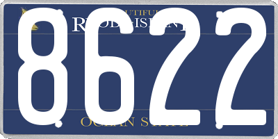 RI license plate 8622