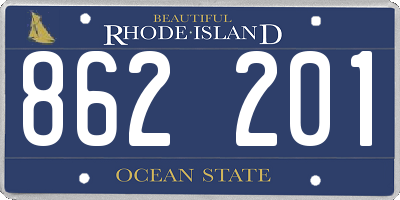 RI license plate 862201