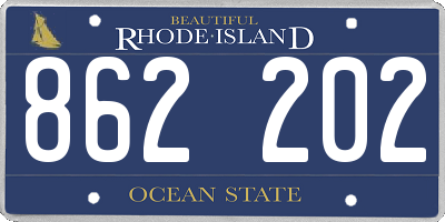 RI license plate 862202