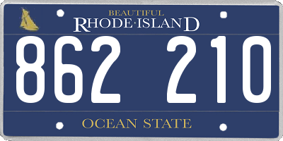 RI license plate 862210