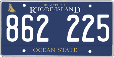 RI license plate 862225