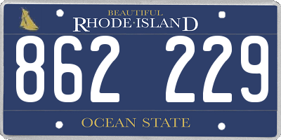 RI license plate 862229