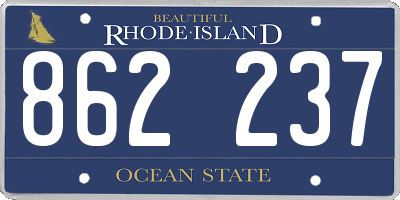 RI license plate 862237