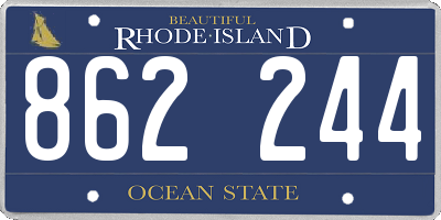 RI license plate 862244